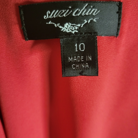 Suzi chin pink shirt dress medium 10 flowy spring summer dress - Picture 5 of 6